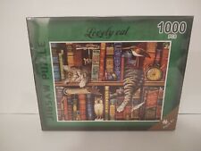 DCBA HGFE  CATS IN THE BOOKSHELF 1000pc Puzzle NEW