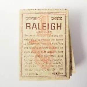 Konvolut 100 Vintage 70er Jahre schwarzweiß Gutscheine von Raleigh & Belair Zigaretten Serie A - Bild 1 von 5