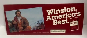 1984 nuevo stock antiguo ~ letrero de cartón publicitario de cigarrillos Winston tabaco ~ J - Imagen 1 de 2
