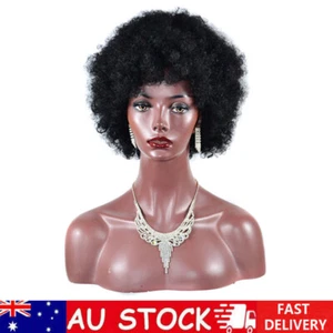 Mens Womens Afro Wig Disco Party Costume Black Curly Hair 1970s 70s Wigs - Picture 1 of 10