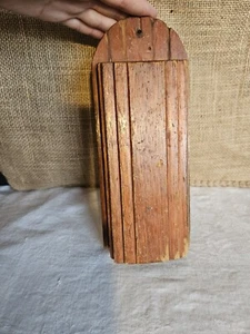 Vintage Farmhouse Kitchen 5 Slot Wood Block Wall Knife Holder - Picture 1 of 8