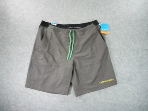 Columbia Shorts Mens Large Gray Green Oregon Ducks Omni-Shade - Picture 1 of 14