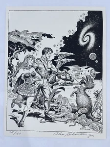 Alex Schomburg SIGNED Print /160 Vintage RARE 8.5 x 11” - Picture 1 of 3