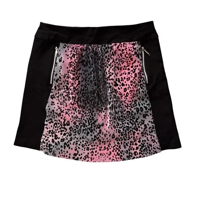 Falda corta Jamie Sadock para mujer talla 6 estampado de leopardo plisada ropa deportiva Foto 1 de 4