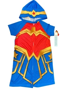 Wonder Woman Girls Short Sleeve & Shorts Romper Pajamas Size Medium NEW NWT - Picture 1 of 6