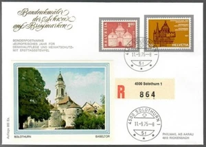 Switzerland 1975 SWISS ARCHITECTURE FDC - SOLOTHURN Baseltor - wc112 - Picture 1 of 1