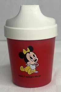 VTG 1987 PlaySkool Disney Babies 4 oz Sippy Cup Minnie Mouse Signs of Use (B1) - Picture 1 of 8