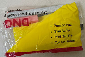 Disposable Orange 4pc Pedicure Kit (Nail File,Buffer, Wood Stick&Pumice) - 200bx