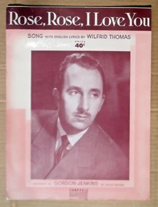 Rose Rose I Love You by Wilfrid Thomas Vtg Sheet Music 1951 - Picture 1 of 3