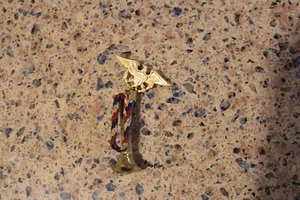 Antigua medalla de la guerra civil/garto, campamento, trompeta/insignia de bata - Imagen 1 de 5