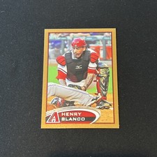 2012 Topps Update Gold Diamondbacks Baseball Card #US193 Henry Blanco/2012