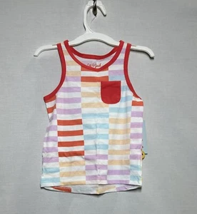 Cat & Jack Toddler Girls' Striped Front Pocket Tank - 3T - Picture 1 of 2