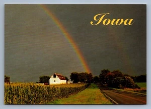 Postcard Vtg Rainbow Iowa Road Countryside Nature 4 x 6 - Picture 1 of 2