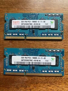 HYNIX 4GB (2x2GB) 1Rx8 PC3-10600S-9-10-B1 1333MHZ DDR3 - Picture 1 of 2