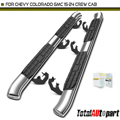 for Chevrolet Colorado 2015 2016-2024 Crew Cab Pickup 4.25 Inch Side Step Bars - Image 1 of 4