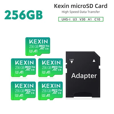 256G Micro SD Cards A1 V30 U3 SD Card TF High Speed Memory Cards For GOPro - Image 1 of 4