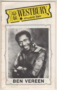 Ben Vereen & The Temptations Playbill 1978 Westbury Music Fair   - Imagen 1 de 1