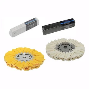 RUOTE BUFFING AIRWAY GIALLO E BIANCO (8") con 2 LIBBRE di Zephyr Rouge - Foto 1 di 5