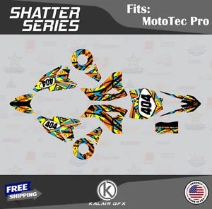 Graphics Kit for MotoTec 36V and 48V Pro Electric Dirt Bike Shatter - Orange - Picture 1 of 4