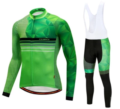 Camiseta deportiva de ciclismo para hombre CYCOBYCO con tirantes manga larga, forro polar, talla M Foto 1 de 4