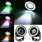 Pair DRL Projector Lens Angel Eye COB Halo Ring LED Fog Driving Light SUV Light