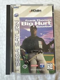 Frank Thomas Big Hurt Baseball (Sega Saturn, 1996) CIB Broken Hinges