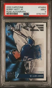 2022 Panini Capstone Peak Autographs Pabw Bobby Witt Jr. Rookie RC PSA 9! - Picture 1 of 2