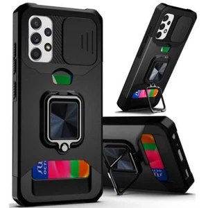 FUNDA HÍBRIDA PARA SAMSUNG GALAXY A53 ANILLO DE METAL SOPORTE TARJETA RANURA ARMADURA - Imagen 1 de 3