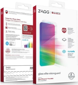 ZAGG GlassElite Visionguard Blue Light Filter Screen Guard for iPhone 14 Pro Max - Picture 1 of 3
