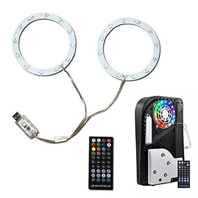LED RGB Ring Light Strip For Playstation 5 PS5 Console Fan Music Sync USB App • 20.38£
