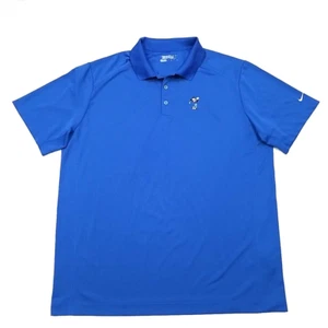 Nike Golf Disney Parks Mickey Mouse Polo Shirt 2XL Blue Dri Fit Tour Performance - Picture 1 of 9