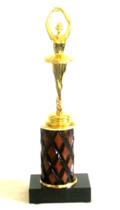 BALLERINA TROPHY FEMALE   DANCE, BALLERINA DANCE  8 COLORS - Picture 1 of 2