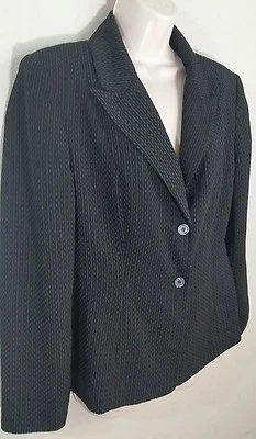 Блейзер Giorgio Sant Angelo черный белый в тонкую полоску с полной подкладкой размер 14 с длинным рукавом - Изображение 1 из 4