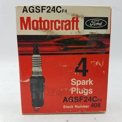 (4) Свечи зажигания Motorcraft AGSF24C 1988-1990 Ford Escort 1,9 л-L4 EFI - Изображение 1 из 2