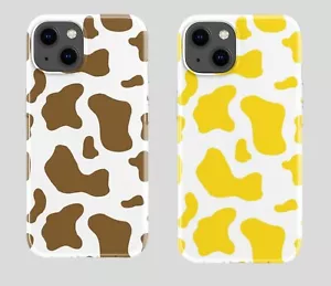 Funda de teléfono marrón con estampado de vaca impresa y diseñada para cubierta móvil - Imagen 1 de 3