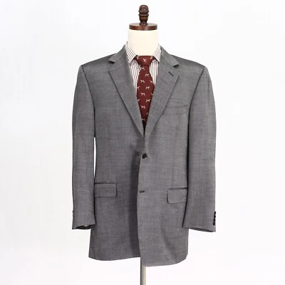 Chaqueta Blazer Abrigo Deportivo Canali 44L Gris Sólido 2B Seda Foto 1 de 4