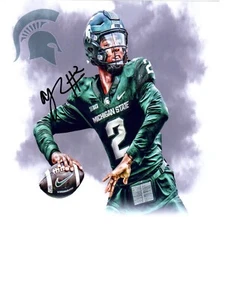 Aidan Chiles Michigan State Spartans football autograph signed 8x10 photo MSU L - Picture 1 of 1