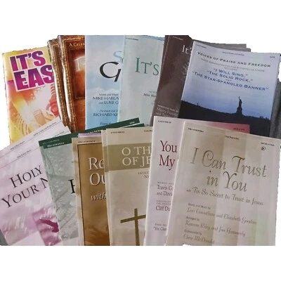 Лот из 34 христианских/церковных нотных тетрадей/нотных тетрадей - 2 или 3 копии A1 - Изображение 1 из 4