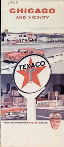 Mapa de ruta Chicago Texaco 1963 desplegable - Imagen 1 de 2