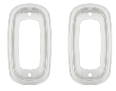 Biseles de luces traseras de aluminio anodizado estampados para camioneta Chevrolet GMC Fleetside 60-66 Foto 1 de 3