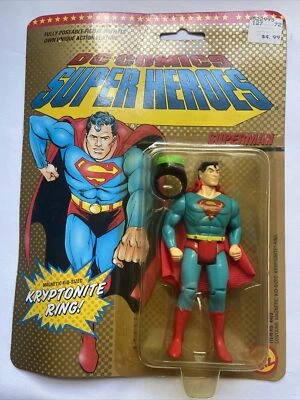 Superman ToyBiz DC Comics 1989 con anillo de kriptonita nunca abierto. Foto 1 de 3