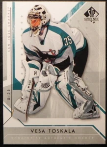 2006-07 06/07 SP Auténtico #19 Vesa Toskala Jose Sharks - Imagen 1 de 2