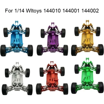 Juego de marco de chasis de coche RC de metal para 1/14 Wltoys 144010 144001 144002 pieza de actualización Foto 1 de 4