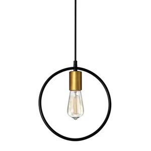 Dainolite GMT-111P Bronze/Black Geometric Single Light 12"W Pendant - Picture 1 of 5
