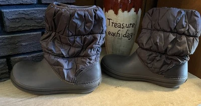 Crocs Puff Women’s Snow/Rain Boots Brown Size 7  #14614 Pull On - Image 1 of 4