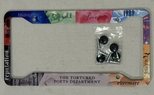 Taylor Swift, The Tortured Poets Department License Plate Frame With Hardware  - Picture 1 of 1