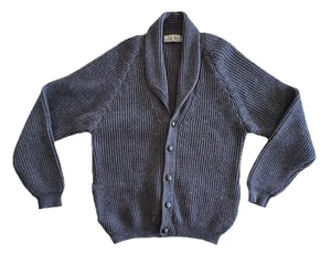 Cárdigan de Lana Cuello Chal De Colección Talla Grande Hecho en Gran Bretaña Abuelos Suéter - Imagen 1 de 12