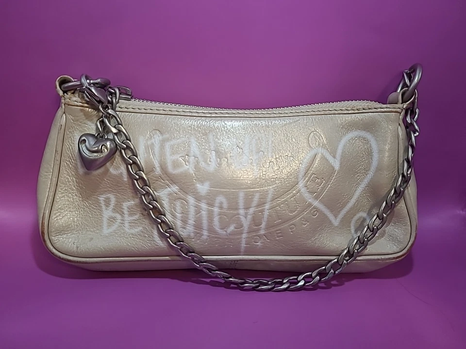 Mini Bolso Baguette Scottie Lighten Up Be Juicy Couture De Colección Y2K Juicy Cuero Foto 1 de 4