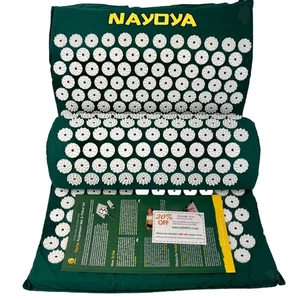 Juego de alfombrilla y almohada de acupresión Nayoya alivio del dolor de espalda y cuello/dolor de cabeza caja nueva DMG - Imagen 1 de 5