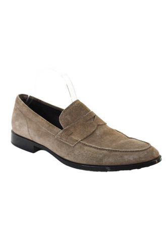 TOD’S Scarpe eleganti basse Tods uomo scamosciate slip on grigio taglia 7 1 2